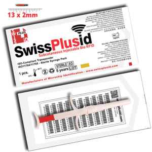 Products: 13mm Bio Polymer Microchip Premium Implanter Packs - SwissPlus ID (New Zealand)