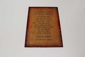 Products: Family sign oak - Swiss Wood Technician