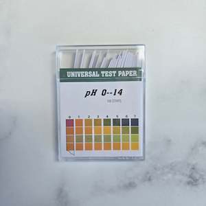 Utensils: pH test strips 0-14
