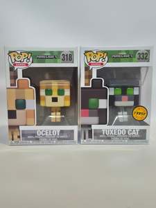 Minecraft - Ocelot + Tuxedo Cat (318 + 332) CHASE BUNDLE