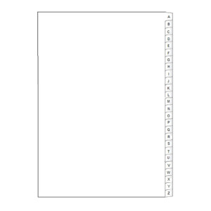 Products: A4 A-Z Tab Printed Dividers