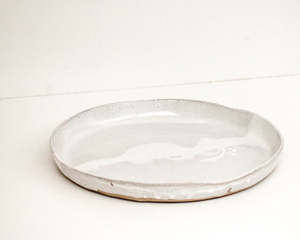 Products: large handmade serving platter ~ speckled grey