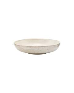 Ceramics: Pion Low Bowl - Warm White Speckle