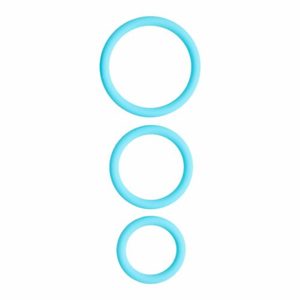 Blue Stamina Rings - Set of 3 - Tabu Adult Boutique