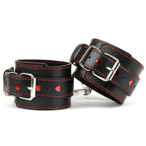 Red Heart Hand Cuffs - Rated R - Tabu Adult Boutique