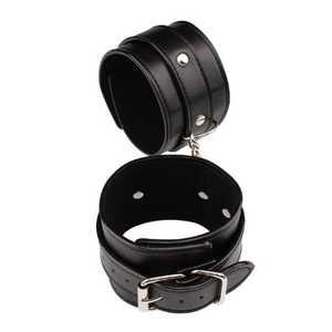 Classic Black Ankle Cuffs - Tabu Adult Boutique