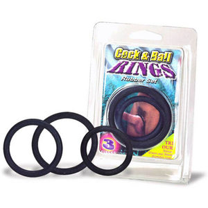 Rubber Cock & Ball Ring Set - Tabu Adult Boutique