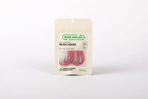 Wise Angler: Wise Angler - Beak Hook 5/0 - Extra Long Point / Pink