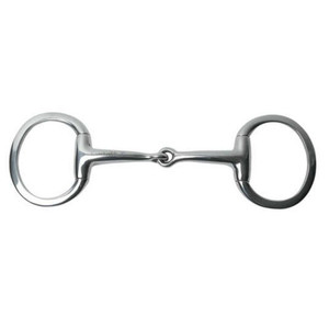 Products: Korsteel Stainless Steel Thin Mouth Jointed Flat Ring Eggbutt Snaffle tackshop.co.nz