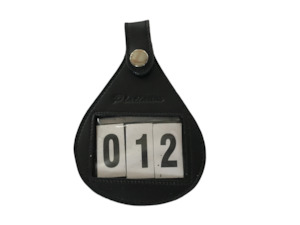 Platinum Leather Competition Number Holder