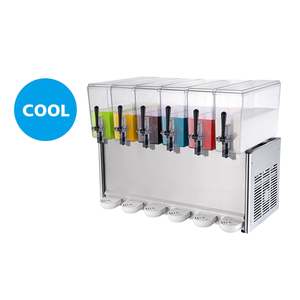 6X12L 6 Tanks CE Tabletop Cold Beverage Juice Dispenser TT-J121F