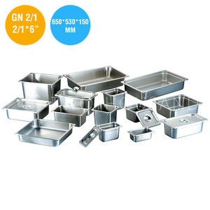 43.4L 2/1X6” 650X530X150 MM Stainless Steel Steam Hotel Pan TT-821-6