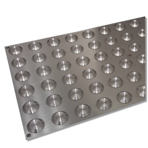 Tactile Indicators: Stainless Steel Tactile Plate - Marine Grade 316 - Warning