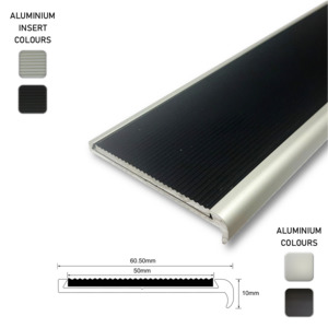 Stair Nosings: Series 99 Aluminium Stair Nosing - Solid Aluminium Insert
