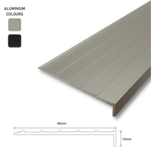 Stair Nosings: Series 7 Aluminium Stair Nosing - Solid Aluminium