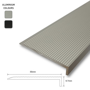 Series 1 Aluminium Stair Nosing - Solid Aluminium