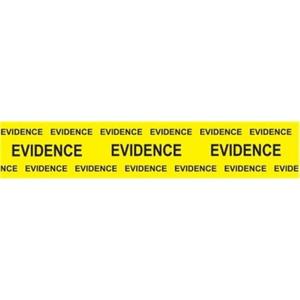 Sirchie Box Sealing Evidence Tape, Black Printed on Yellow, 2" x 165'