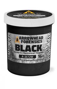 Arrowhead Forensics Black Magnetic Latent Fingerprint Powder - 16 oz