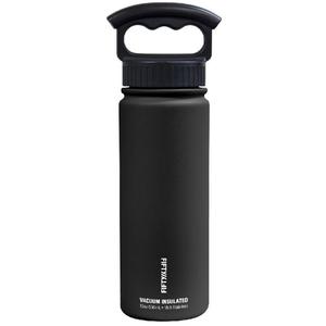 Fifty Fifty 18oz Wide Mouth 3 Finger Lid Vacuum Insulated Bottle Matte Black