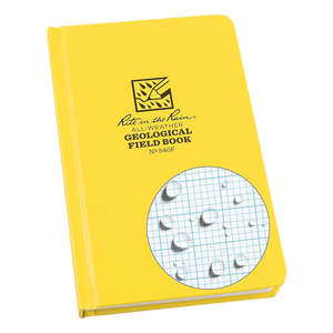 Edc Everyday Carry: Rite In The Rain Weatherproof Hard Cover Notebook, 4 3/4" x 7 1/2", Yellow Cover, Geological Pattern