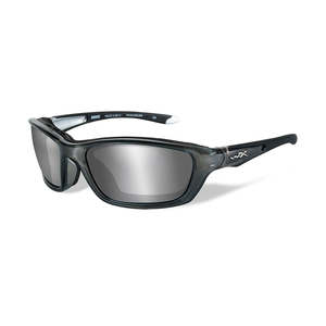 Wiley X Brick Sunglasses Silver Flash Lens Crystal Metallic Frame