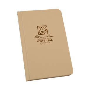 Rite in the Rain Mini Bound Hard Cover 3.75 x 6.5 Fabrikoid Book - Universal - Tan
