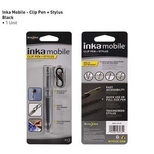 Pens Notebooks And Stationery: Inka Mobile Clip Pen + Stylus Black