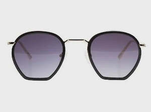 ACCESSORIES: WAGE GOLD W BLACK ACETATE