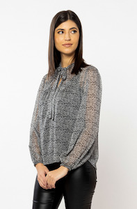 Leila Luca: Radiant Bow Top - Mono Daisy