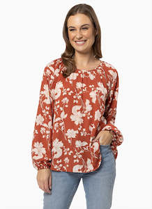 Seeking Lola: United Top - Cinnamon Spaced Floral