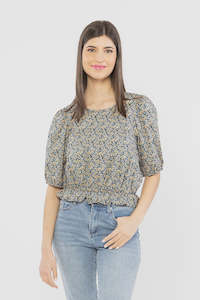 Inquisitive Top - Navy Sunshine