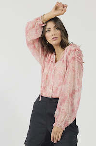Drama The Label: Honor Blouse - Pink Marble