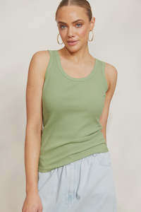 Eb Ive: La Plage Tank - Aloe