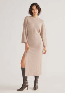 Knitwear 1: Wistful Knit Turtleneck Midi Dress