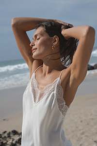 Lilly Pilly Collection: Frankie Silk Cami - White