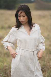 Skylar Linen Dress - Oatmeal