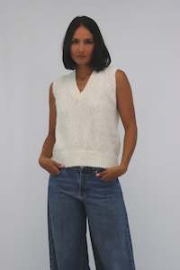 Sweats Vests: Tatano Felix Vest Natural White