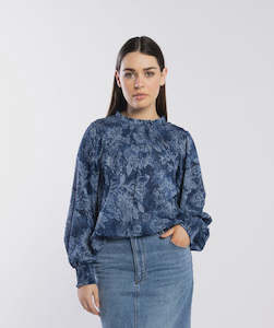 Drama The Label: Karin Blouse - Blue Paisley