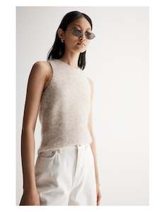 Elka Abigail Knit Tank White Marle