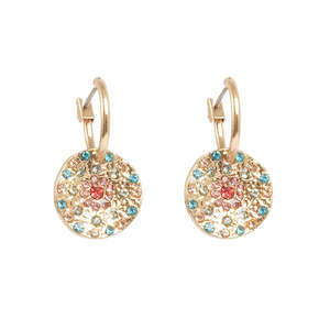 1018 1440 Vibrance Gold Round Earrings