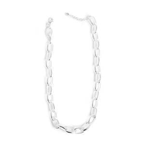 Chain Reaction Silver Link Necklace 45cm