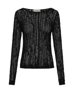 One Teaspoon: One Teaspoon Cinched In Laddered LS Knit Top