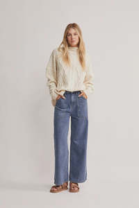 Waterlily Denim Pants - Midnight Blue
