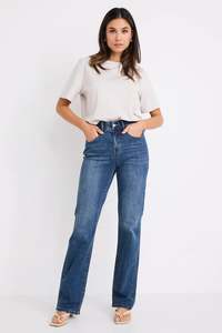 Soho Mid Blue Mid Rise Comfort Fit Straight Jean