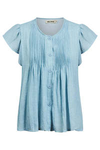 Tops 1: Orsula Button Top Nimbus