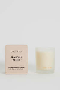 Tranquil Night Spiced Sandalwood + Amber 60g Soy Candle
