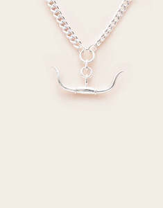 Trailblazer Longhorn Necklace Sterling Silver