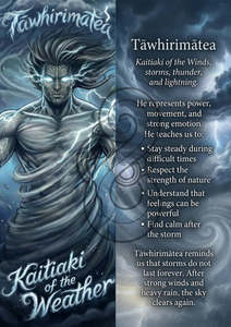 Kaitiaki Copy: Tāwhirimātea - Image with Information - Poster