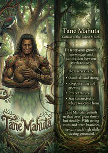 Kaitiaki Copy: Tāne Mahuta - Image with Information - Poster