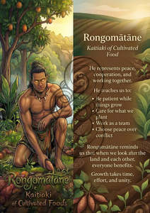 Kaitiaki Copy: Rongomātāne - Image with Information - Poster
